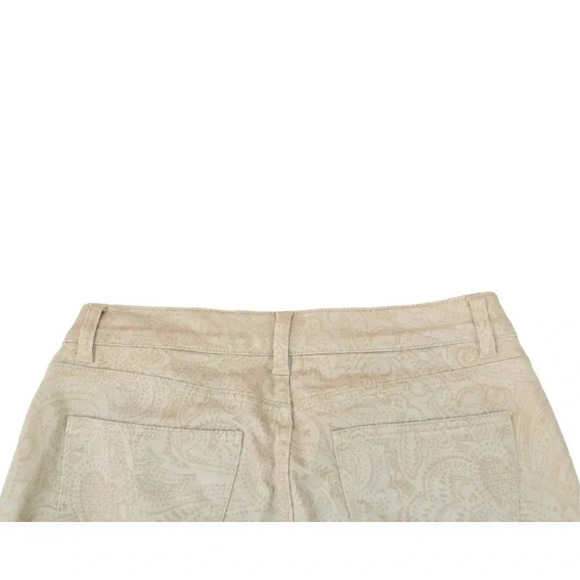 Talbots Slim Cropped Curvy Ivory Cream Paisley Jeans Sz 29 Cottagecore Coastal - Picture 5 of 8